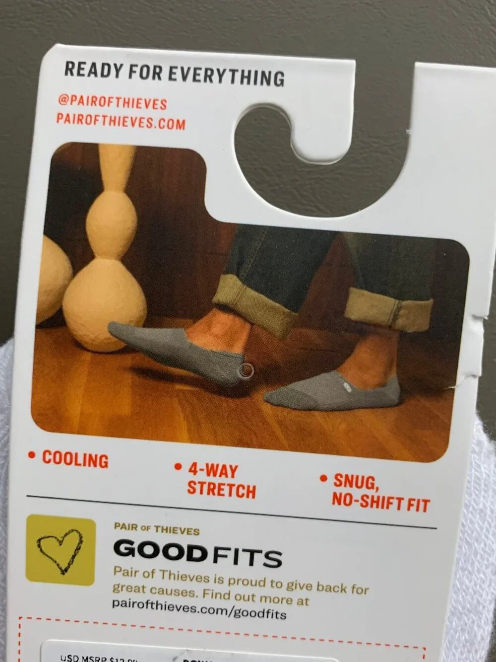 Pair of Thieves Men's Cushion Cotton Blend No-Show Socks, White 3-Pack, One Size